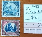 U.S.A-1923-&#039;&#039; Val. mari de :(2 si 5$)- Capitoliu &amp;America-din Serie curenta -RARR!!-MH-NESTAMPIL.-VEZI SCAN, Stampilat