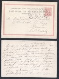 Germany Reich 1885 Old postcard stationery Berlin to Geneva -fold D.876