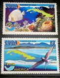 Cuba 2004 pești bureți corali, păsări de pradă vultur serie 2v. nestampilat
