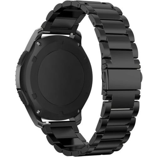 Curea metalica Smartwatch Samsung Galaxy Watch 46mm, Samsung Watch Gear S3, iUni 22 mm Otel Inoxidabil, Black