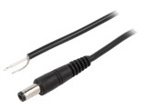 Cablu Alimentare DC 5,5/2,1 Negru 1,5m