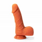 Dildo mic din silicon, realistic cu vene pronuntate Silicon Pleasure Flesh