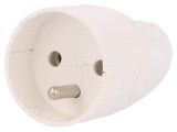 Conector Alimentare AC Mamă 2P+PE 250V 16A Alb IP20