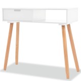 Cumpara ieftin Masa consola, lemn masiv de pin 80x30x72 cm, alb