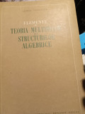 ELEMENTE DE TEORIA MULȚIMILOR ȘI STRICTURILOR ALGEBRICE - SERGIU VASILACHE, 1956