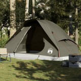 VidaXL Cort de camping cupolă pentru 6 persoane, maro, impermeabil
