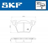 Set placute frana spate SKF VKBP90568