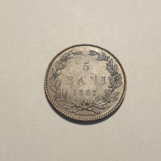 5 bani 1867 Heaton Superb Piesa de Colectie