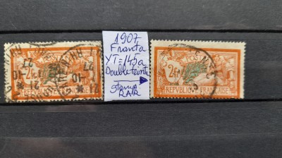 1907 Franta Merson Y.T.145a -double teinte-stamp.RAR foto