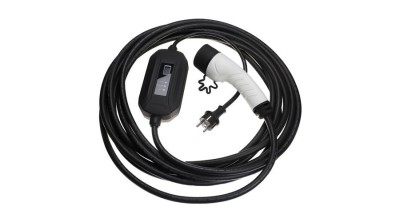 VHBW Cablu de &amp;icirc;ncărcare pentru mașină electrică, hibridă plug-in - cablu de la tipul 2 la priză Euro, monofazat, 16 A, 3,5 kW, 10 foto
