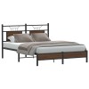 VidaXL Cadru pat fără saltea stejar maro, 140x190 cm, lemn prelucrat 4106998