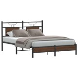 VidaXL Cadru pat fără saltea stejar maro, 140x190 cm, lemn prelucrat