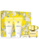 Versace Yellow Diamond - Set Cadou (Apa de Toaleta 90 ml + Gel de Dus 100 ml + Lotiune pentru Corp 100 ml + Apa de Toaleta 5 ml), Femei