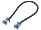 Cabluri patch U/FTP 6a 0,25m LSZH negru 32AWG, Goobay