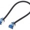 Cabluri patch U/FTP 6a 0,25m LSZH negru 32AWG