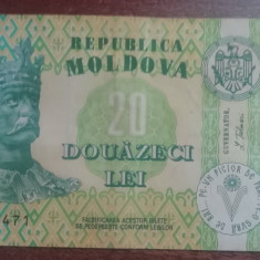 M1 - Bancnota foarte veche - Moldova - 20 leI - 1997