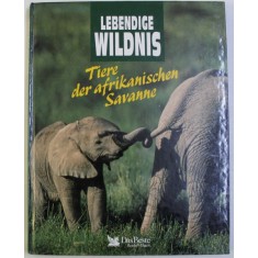 TIERE DER AFRIKANISCHEN SAVANNE - ELEFANTEN , LOWEN , NASHORNER , STRAUBE , GIRAFFEN , SCHAKALE , GAZELLEN , HYANEN , 1992