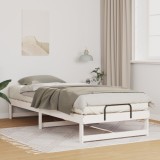 vidaXL Cadru de pat cu m&acirc;neri de transport Alb 80 x 220 cm