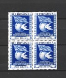 ROMANIA 1955 - ADUNAREA MONDIALA PENTRU PACE, HELSINKI, BLOC, MNH - LP 384