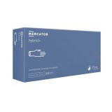 Manusi Nitril si Vinil, Nepudrate, Hybrid, Marimea S, 100 bucati/cutie, Albastre, Mercator Medical