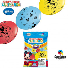 Banner Party din baloane latex Mickey Mouse - 3m, Qualatex 15101 foto