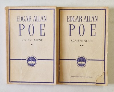 SCRIERI ALESE VOL I , II de EDGAR ALLAN POE , 1963 *MINIMA UZURA foto