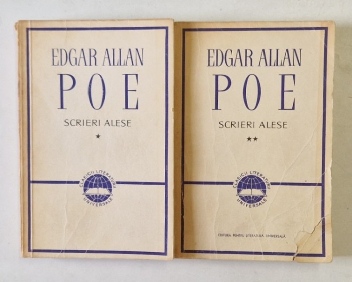 SCRIERI ALESE VOL I , II de EDGAR ALLAN POE , 1963 *MINIMA UZURA