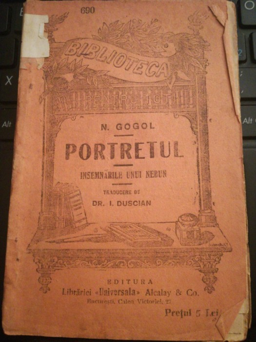 1925 Portretul. Insemnarile unui nebun de N. GOGOL, BPT 690