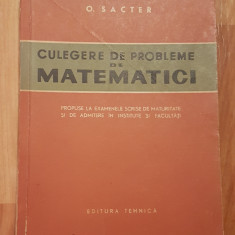 Culegere de probleme de matematici de O. Sacter