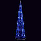 Cumpara ieftin Piramida decorativa con de lumini cu LED albastru 60 cm acril