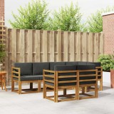 Cumpara ieftin Set de canapele de exterior 7 buc. 7-Locuri Natural si Antracit