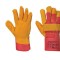 Manusi captusite cu fleece, rosu/galben, XL, Portwest