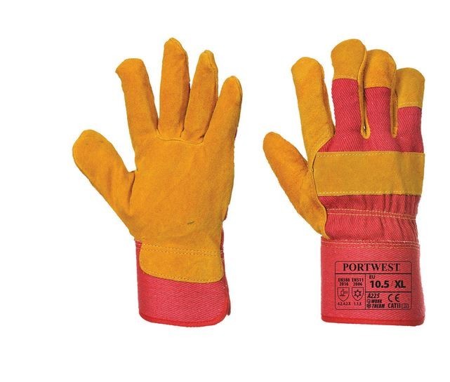 Manusi captusite cu fleece, rosu/galben, XL, Portwest