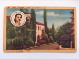 Carte postala veche anii 60, casa lui Deanna Durbin, Hollywood, circulata, Printata