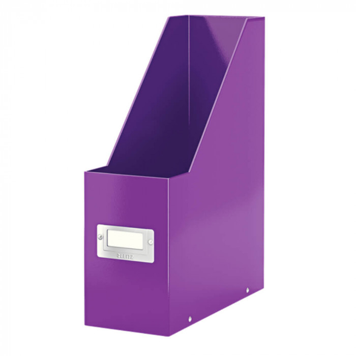 Suport Vertical Documente A4 din Carton Laminat Leitz Click and Store, Mov, Suport pentru Documente Leitz, Suport Hartii Colorat, Suport in Format A4