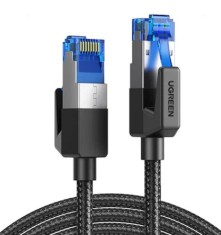 PATCH CORD UTP Ugreen Cat8, &quot;NW153&quot; fire din cupru, braided cable, viteza maxima 25 Gbps, 1m, negru &quot;80429&quot; (timbru verde 0.18 lei) - 6957303884292