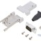 Conector D-Sub 9 pini tată, ecranat, alb