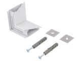 Conector 90&deg; Albă Aluminiu WALLE12
