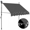 VidaXL Copertină retractabilă manual cu LED, antracit, 100 cm