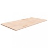 Gossi blat de baie, 100x50x1,5 cm, lemn masiv netratat