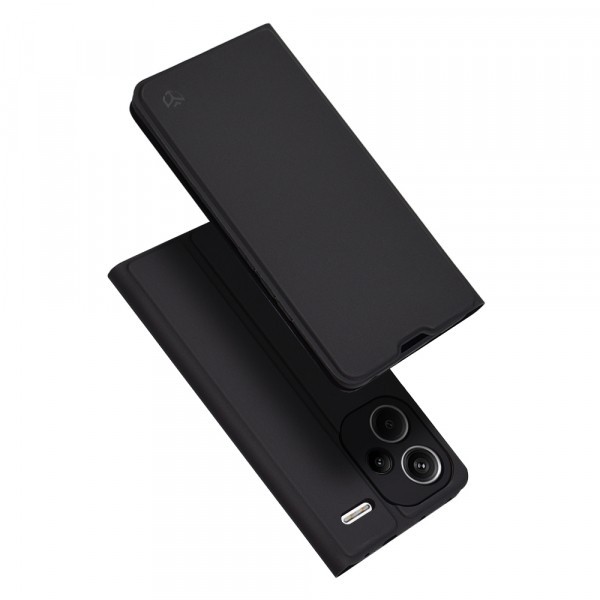 Husa pentru Xiaomi Redmi Note 13 Pro+, Techsuit, Magskin Book, Neagra
