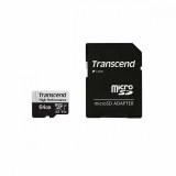 Card de memorie Transcend 330S 64GB Micro SDXC Clasa 10 UHS-I U3 + Adaptor SD