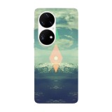 Husa compatibila cu Huawei P50 Pro model Hipster nature artwork, Silicon, TPU, Viceversa, Transparent, Carcasa