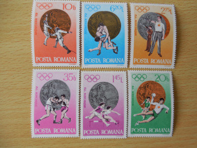 Serie timbre romanesti sport nestampilate Romania MNH foto