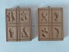 ** Lot 2 matrite lemn forma prajitura biscuiti turta dulce fursecuri, crafts - cu imagini rustice - pasari si flori