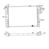 Radiator racire Opel Calibra, 09.1990-1997 Motor 2,0 85/110kw, Opel Vectra A (J89), 09.1988-09.1995 Motor 1,6 55kw; 1,7 D 44kw; 1,8 65/66kw; 2,0 85/1