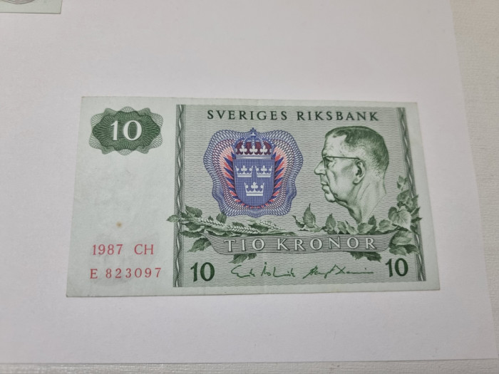 bancnota suedia 10 k 1987