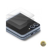 Folie de protectie Ecran Ringke Cover Display pentru Samsung Galaxy Z Flip6 F741 Sticla Securizata AB Ultra Glue Set 2 bucati Ecran Exterior