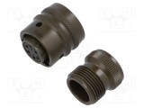 Conector circular mufă mamă AMPHENOL PT/451 6 pini 7,5A 600V drept