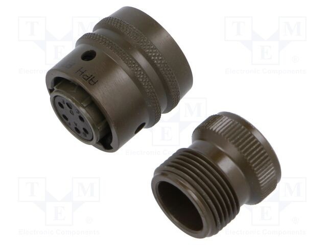 Conector circular mufă mamă AMPHENOL PT/451 6 pini 7,5A 600V drept